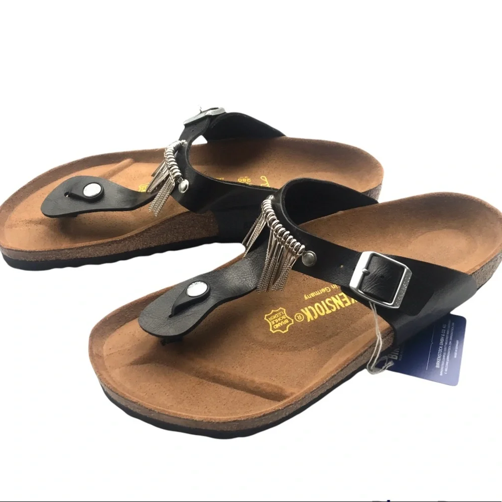 Nwt Birkenstock Gizeh black Sandals 43 10 limited edition new